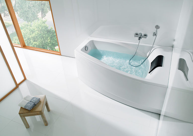 Diseño baño bañera hall