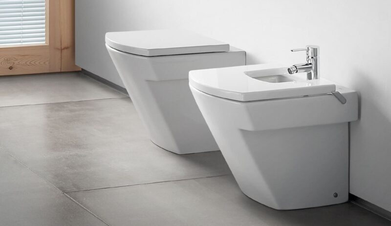 Lavabo y bidé de la colección Hall.