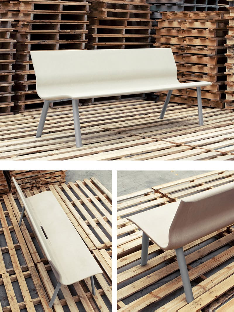 Banco Vilnius ergonómico, diseñado para Escofet.
