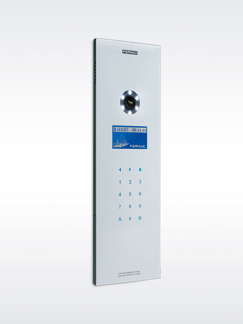 Diseño minimalista de videoportero de Fermax.