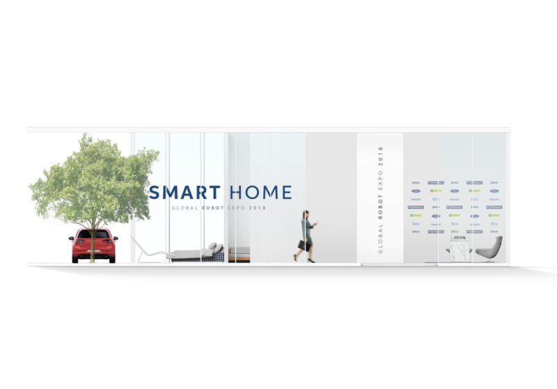 Vista frontal del stand Smart Home Fermax.