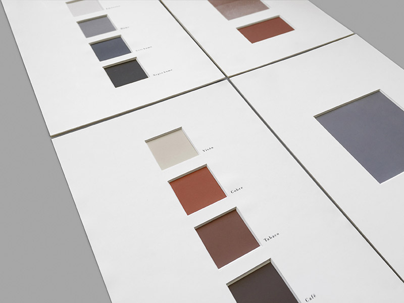Diseño industrial de los colores disponible.